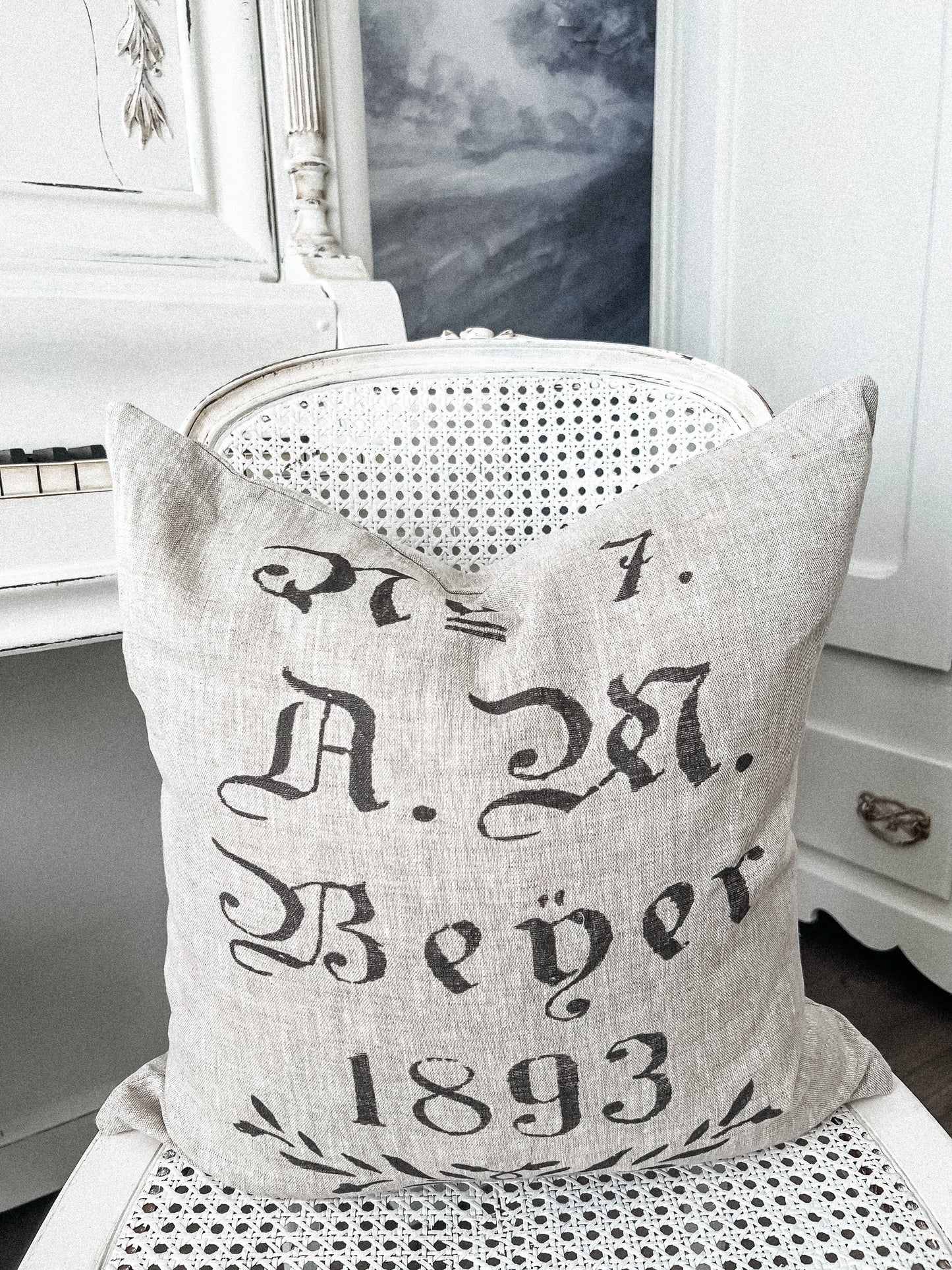 European Grain Sack Pillow Cover