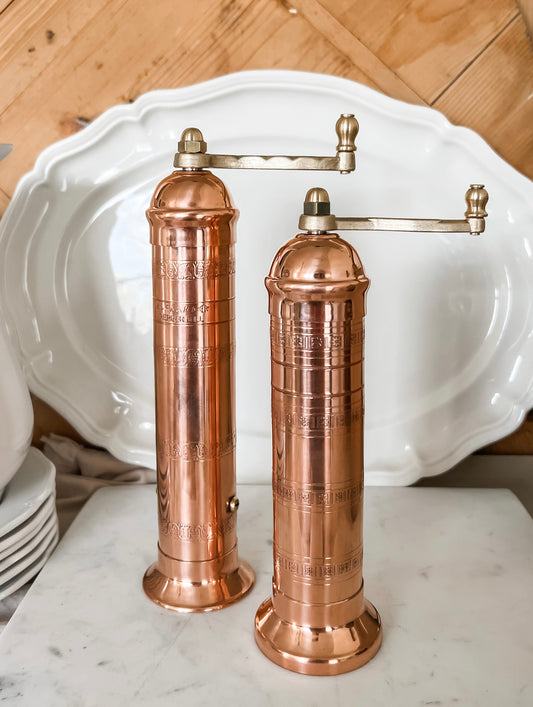 European Copper Salt & Pepper Mills- 2 pc. Set