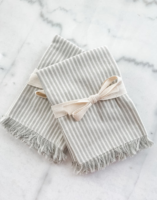 French Blue Striped Napkin 4 pc. Set