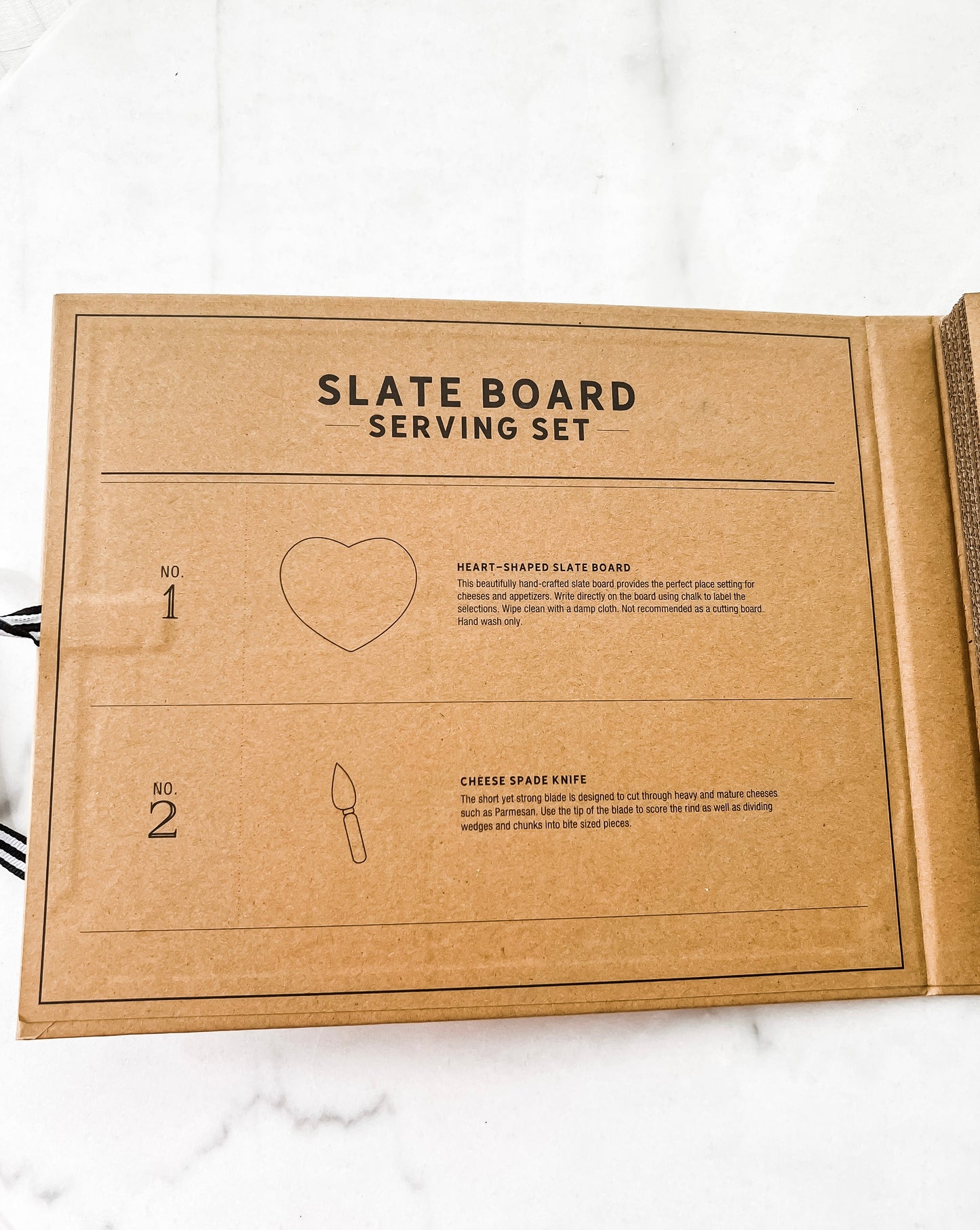 Charcuterie Slate Heart Set