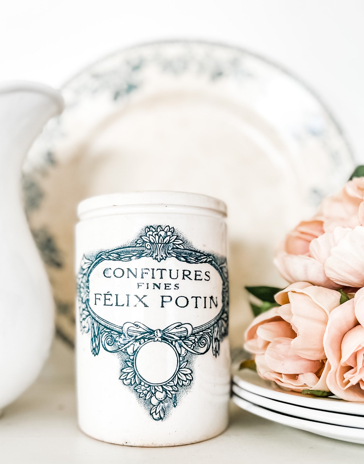 Felix Potin Antique Confitures Pot