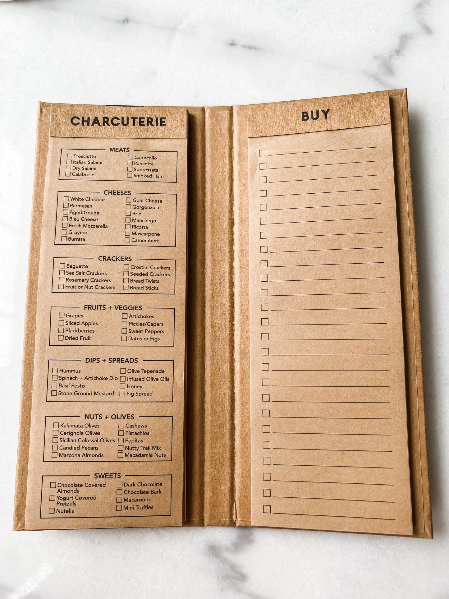 Charcuterie List Pad