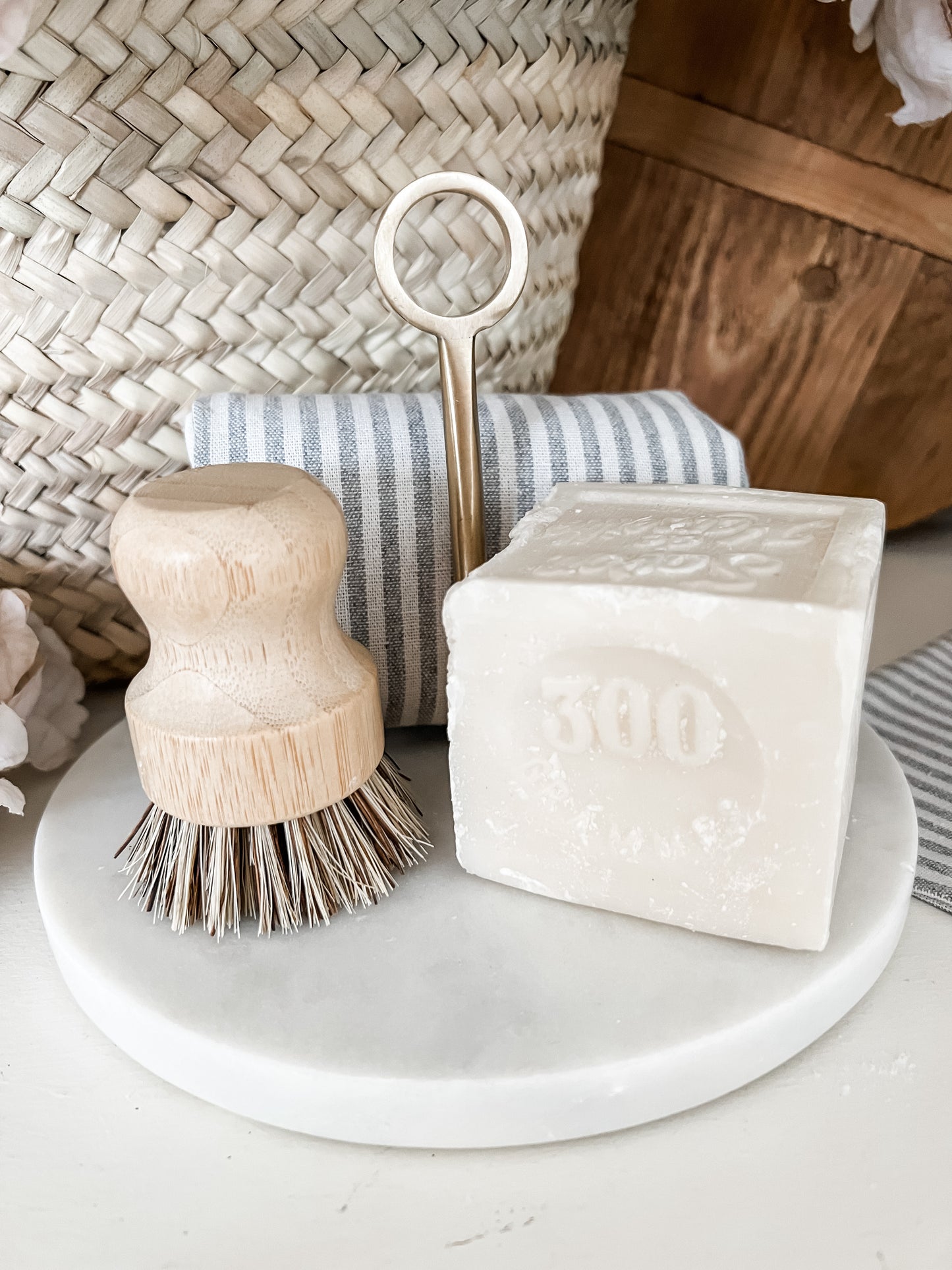 Marble Server with Brass Handle