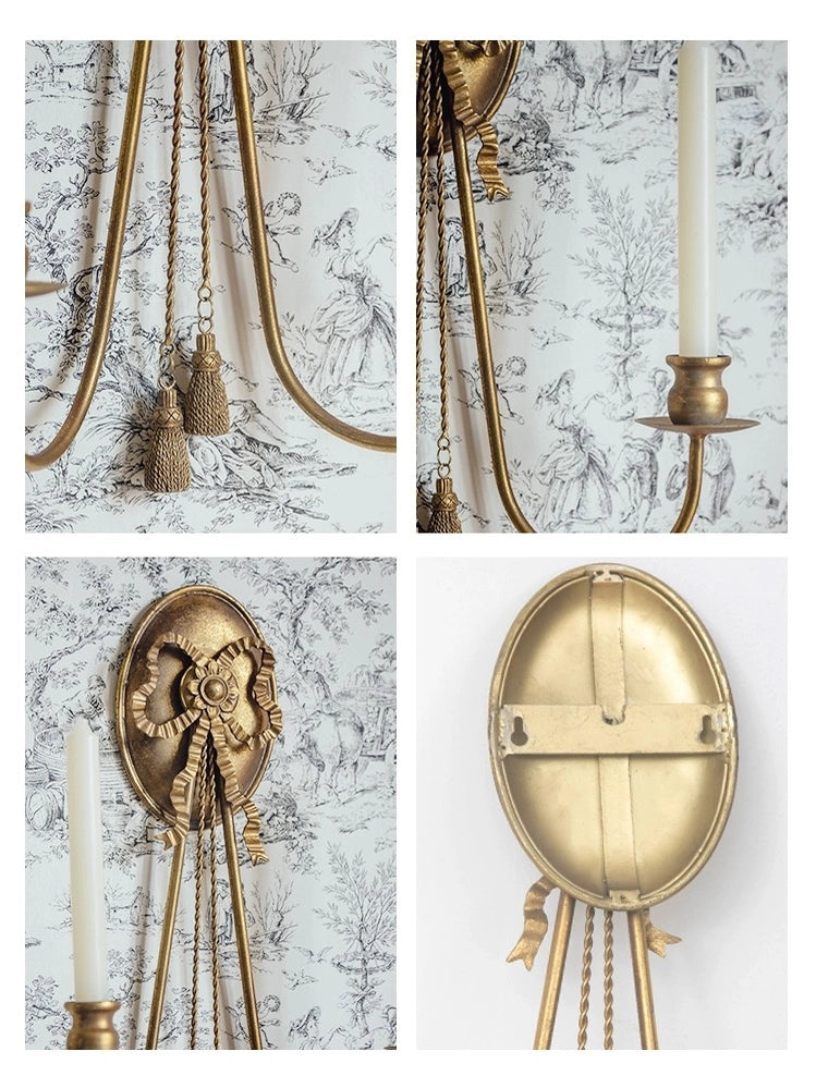 French Gold  Bow Sconce