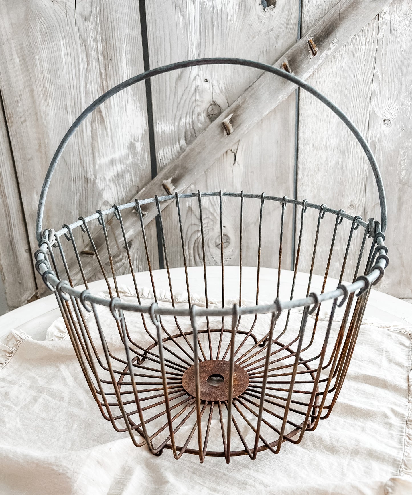 Antique French Egg Basket