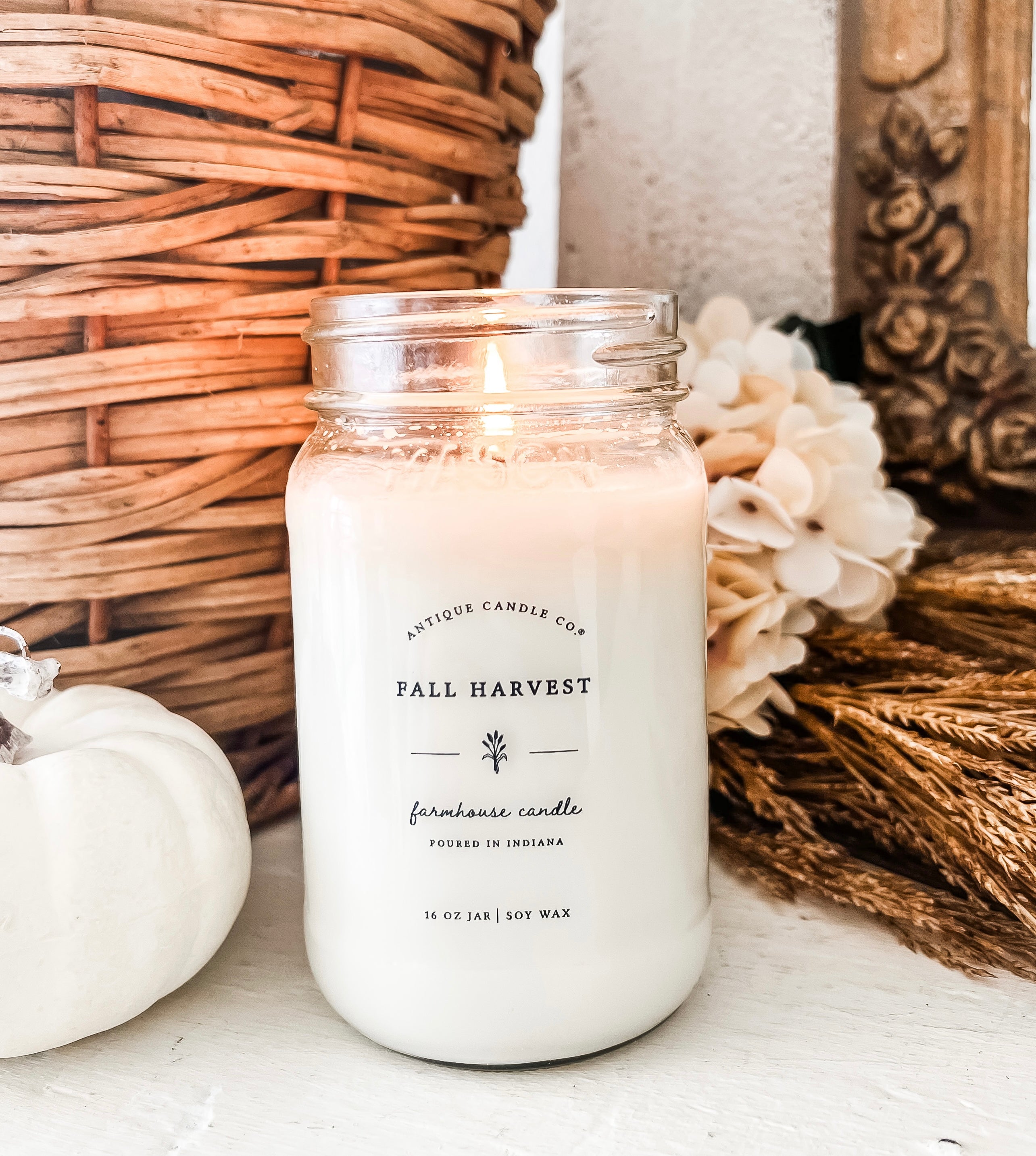 Antique Candle Co. Fall Harvest Candle Crown & Sparrow