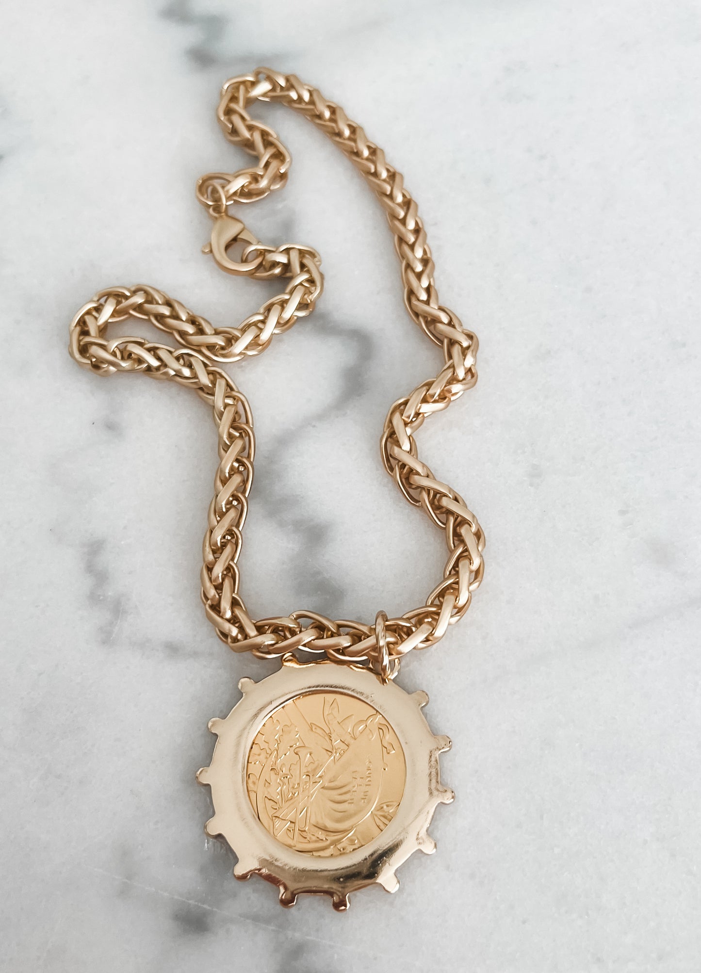 French Coin Necklace