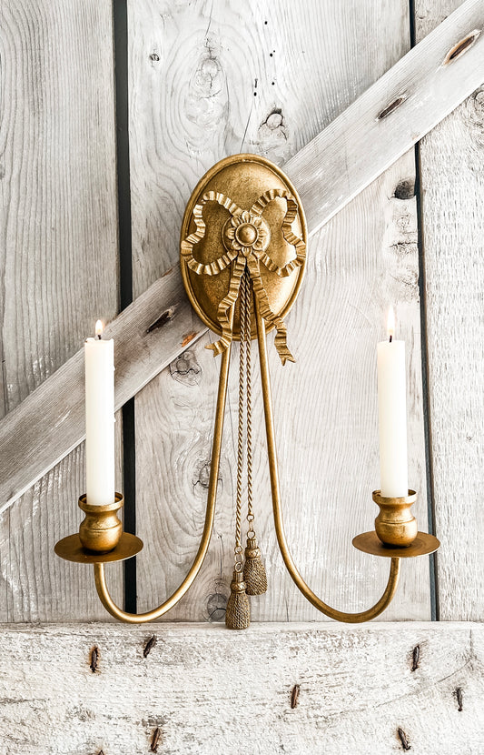French Gold  Bow Sconce