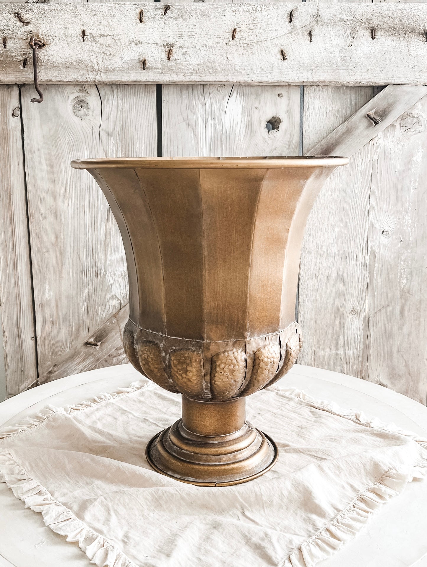 Aged Gold Urn- Large