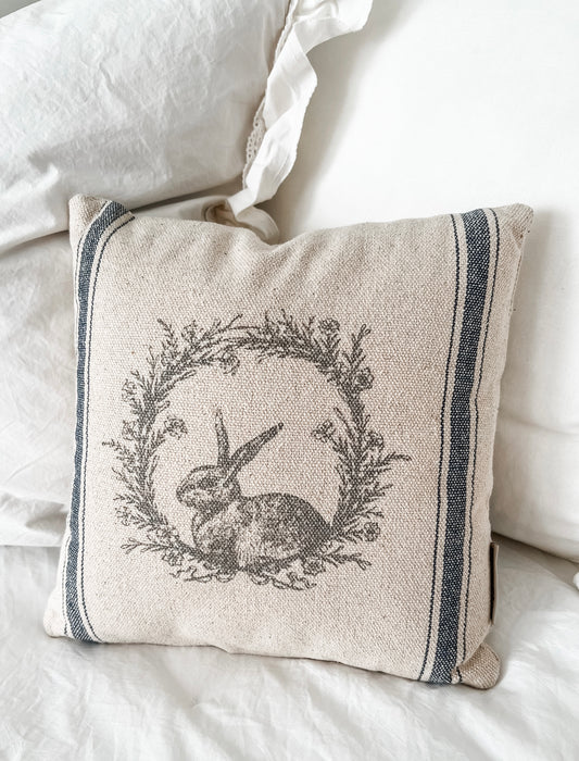Rabbit Wreath Pillow