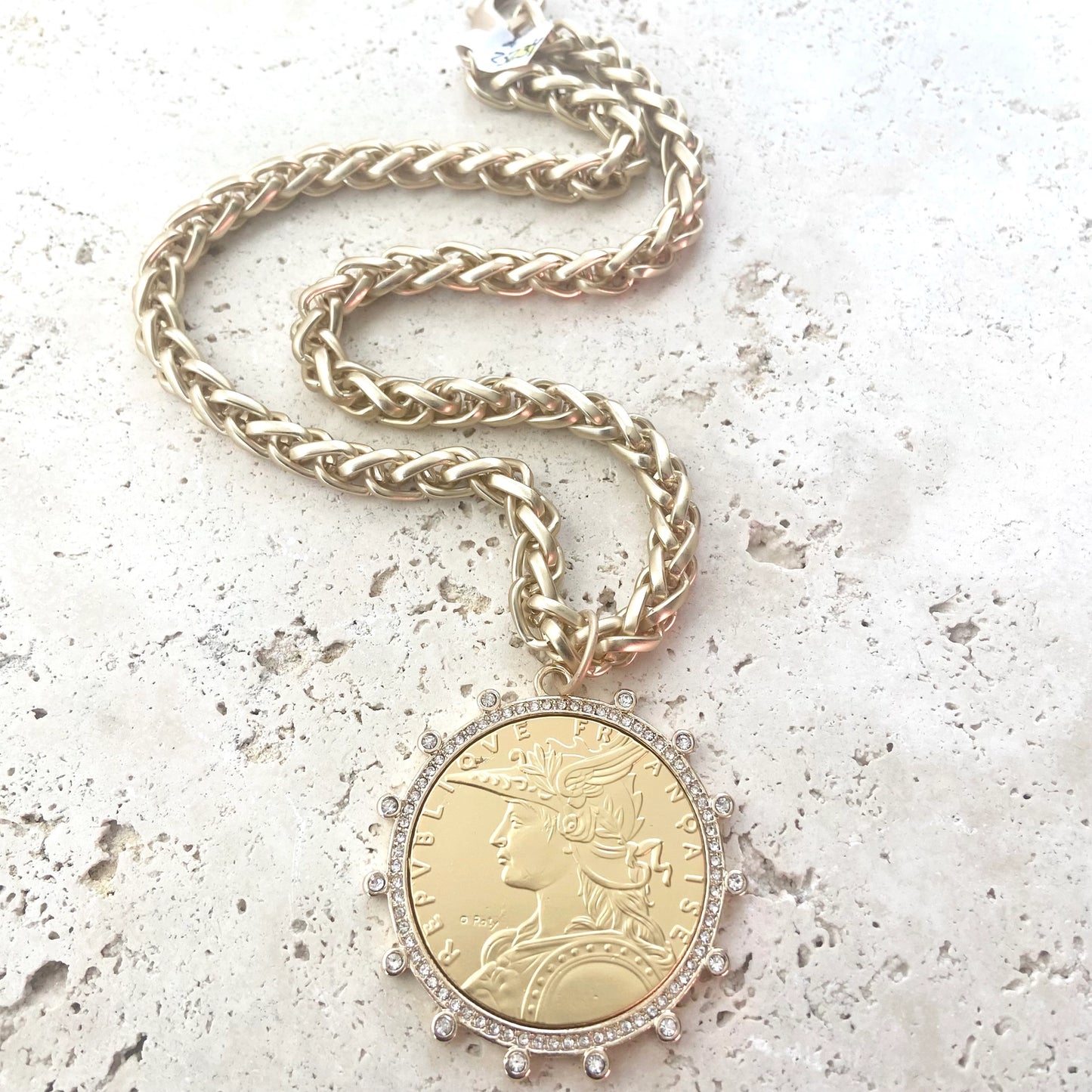 French Coin Necklace