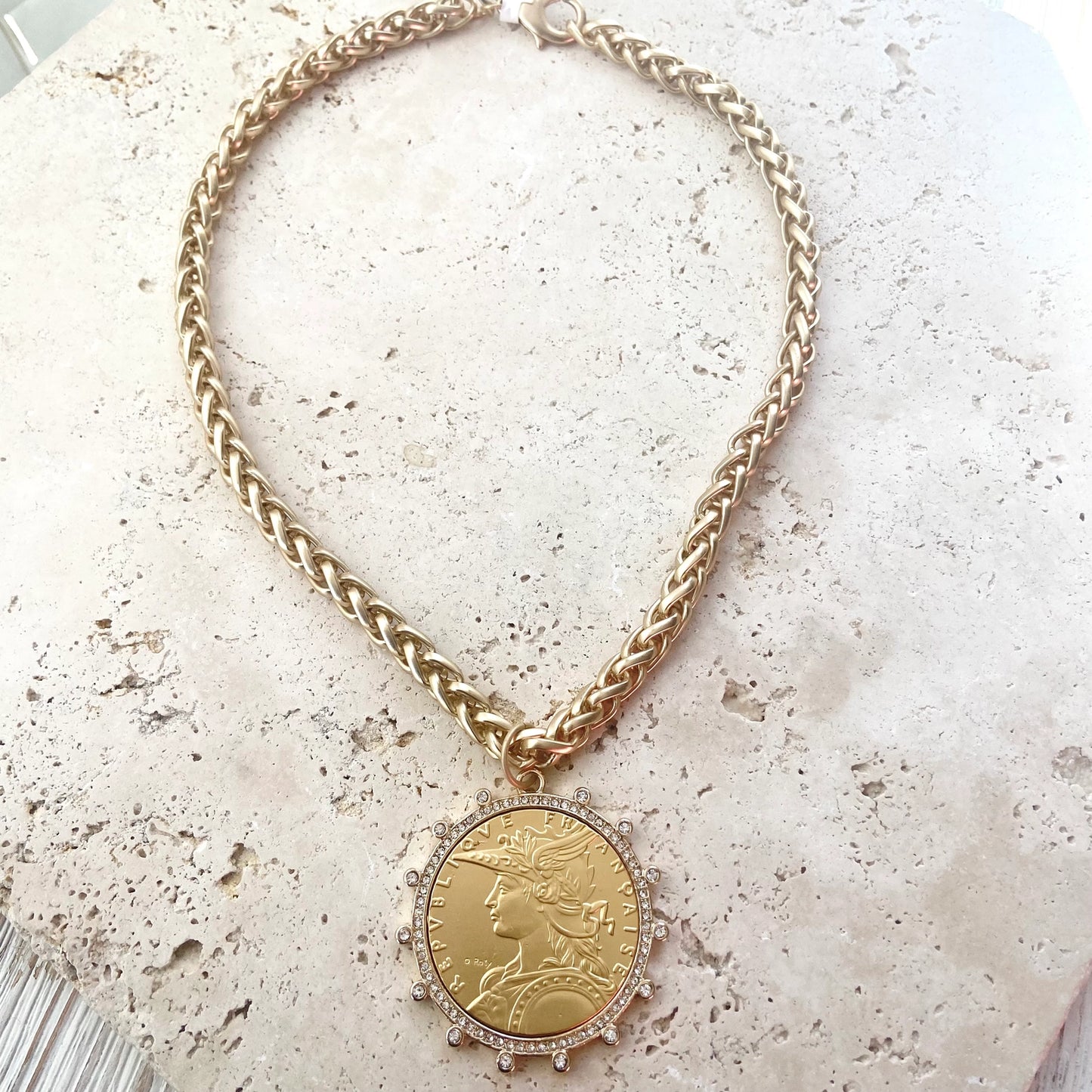 French Coin Necklace