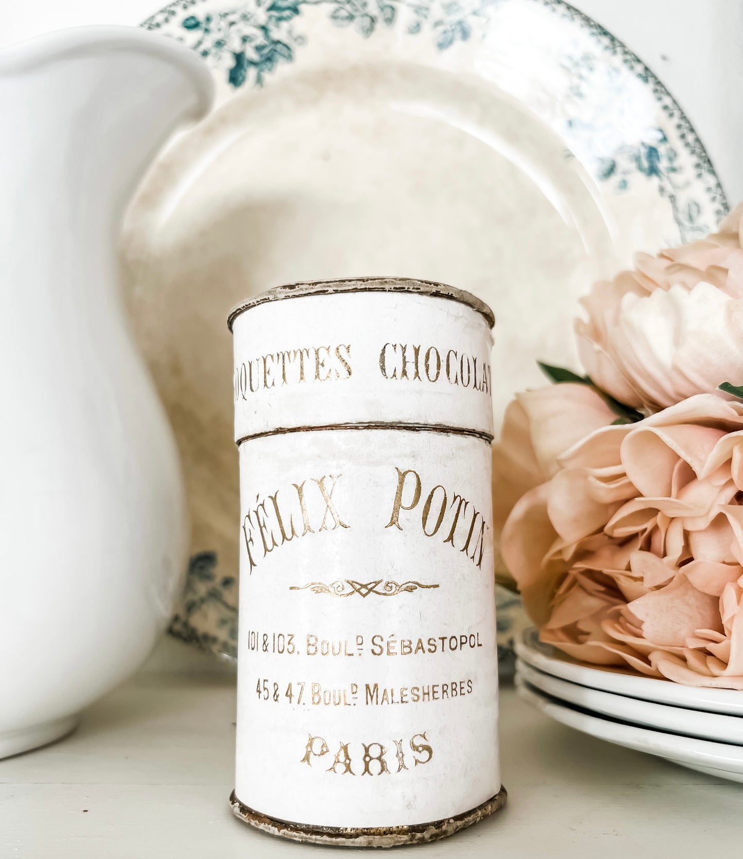 French Felix Potin Croquettes & Chocolat Container