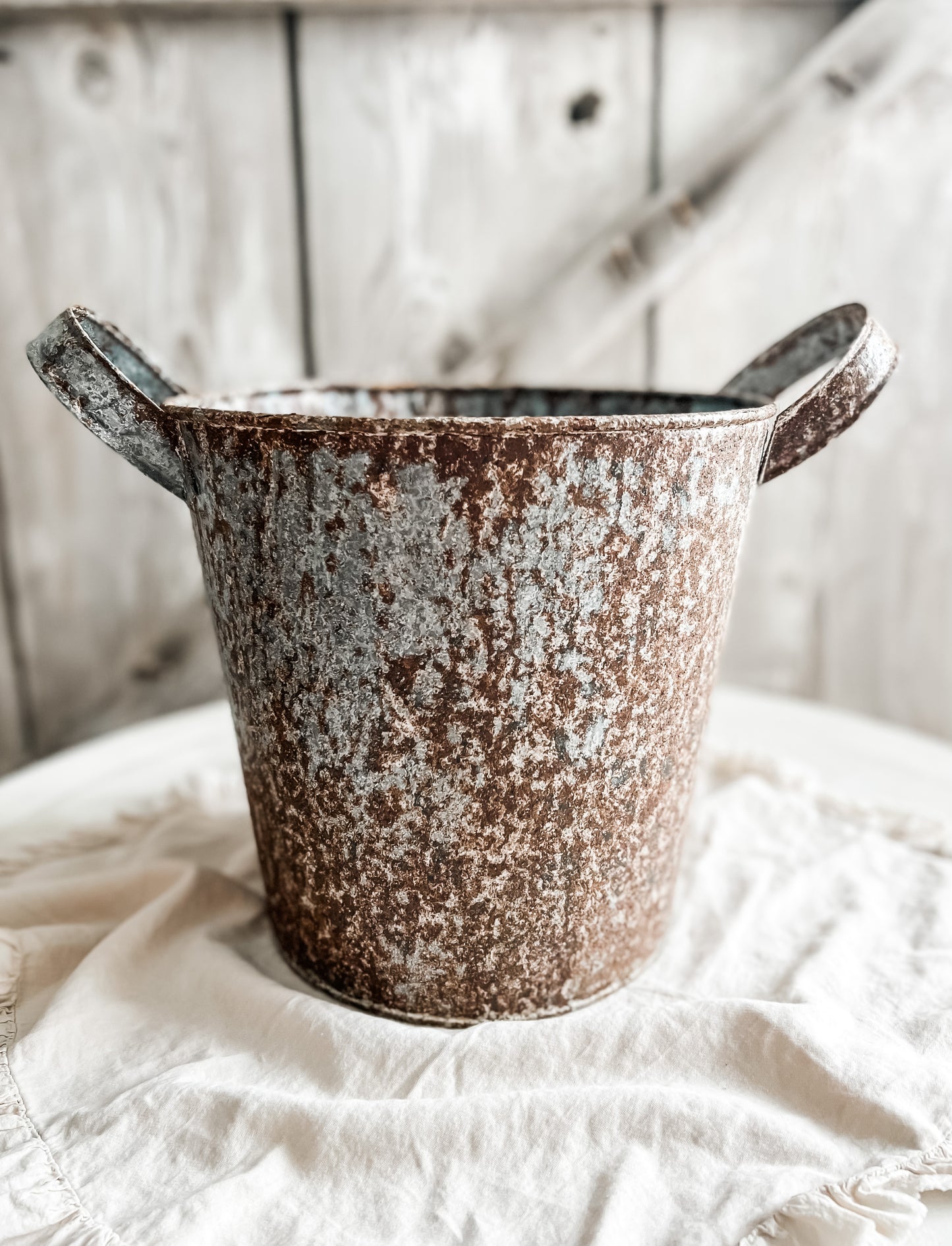 Rusted Flower Bucket